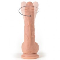 Vibro Réaliste Testicules avec Rotation 23cm ø4,5